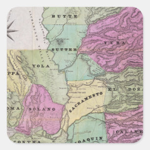 Mining District of California Square Sticker