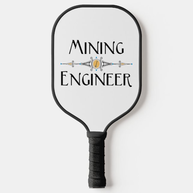 Mining Engineer Decorative Line Pickleball Paddle (Front)