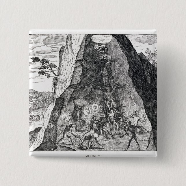 Mining', Frankfurt, 1602 15 Cm Square Badge (Front)