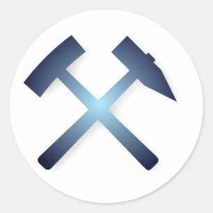 Mining mining symbol classic round sticker