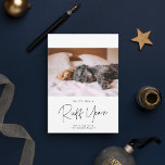 Mininimalist Ruff Year Dog photo holiday<br><div class="desc">Merry Christmas card! A modern typography for this Holiday pet photo cards collection. To customise with your favourite dog picture. You can also easily change the colour of the font or the background if you like.</div>