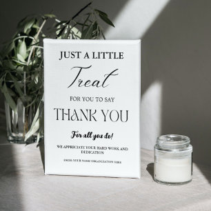 Mininmalist Treat Thank you Appreciation Sign