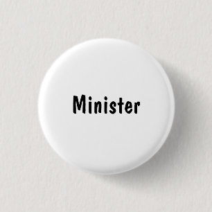 Minister 3 Cm Round Badge
