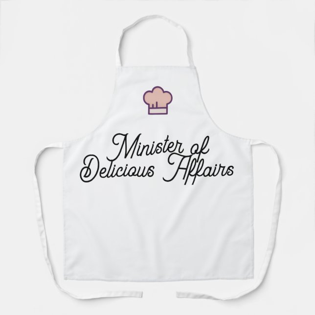 Minister of Delicious Affairs Apron (Front)