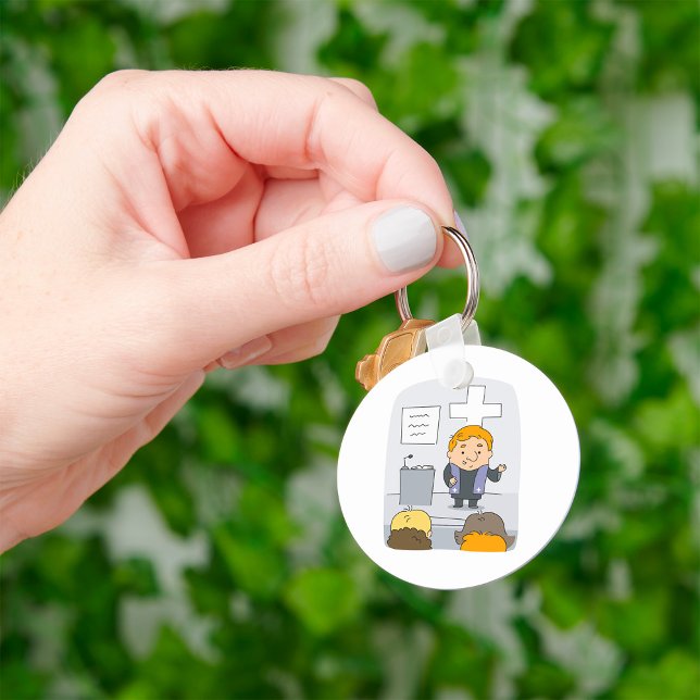Minister Preaching to Congregation Key Ring (Creator Uploaded)