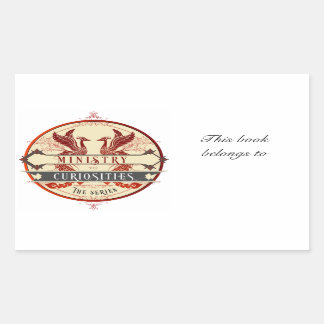 Ministry of Curiosities Bookplate Rectangular Sticker