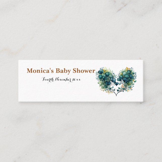 Minitarjeta De Visita Sloth & Blossoms Customizabl Mini Business Card (Front)