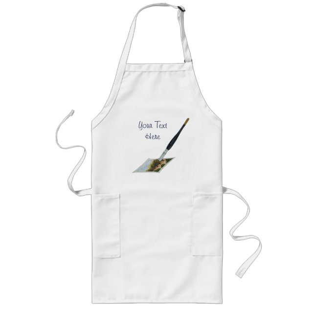 miniture picture of landscape design for artists long apron (Front)