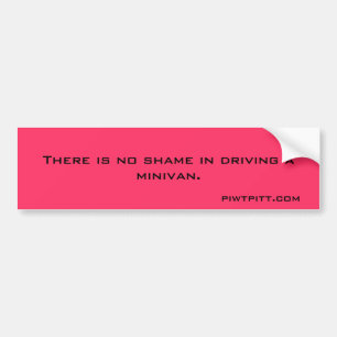 Minivan Bumper Sticker