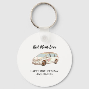 Minivan Mum Mother's Day Cute Best Mum Key Ring
