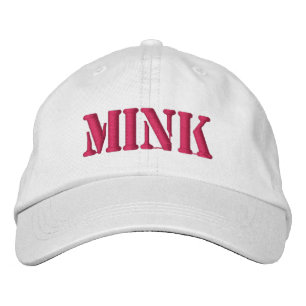 MINK EMBROIDERED HAT