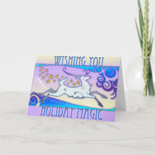 Mink Holidaze Xmas Card - Purple Spirals