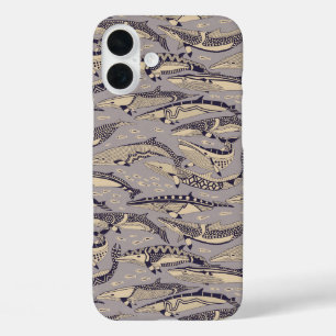 minke whales heather iPhone 16 plus case