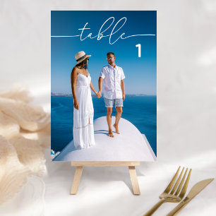 Minmalist Photo Table Number   Modern Wedding 