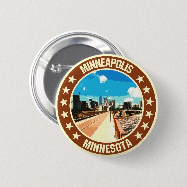  Minneapolis                                       6 Cm Round Badge (Front & Back)