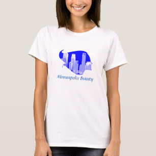 Minneapolis Beauty in Blue and White T-Shirt