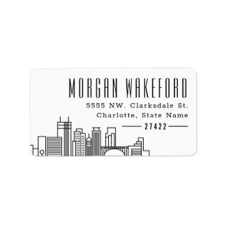 Minneapolis | Bold Stylised Skyline | Label