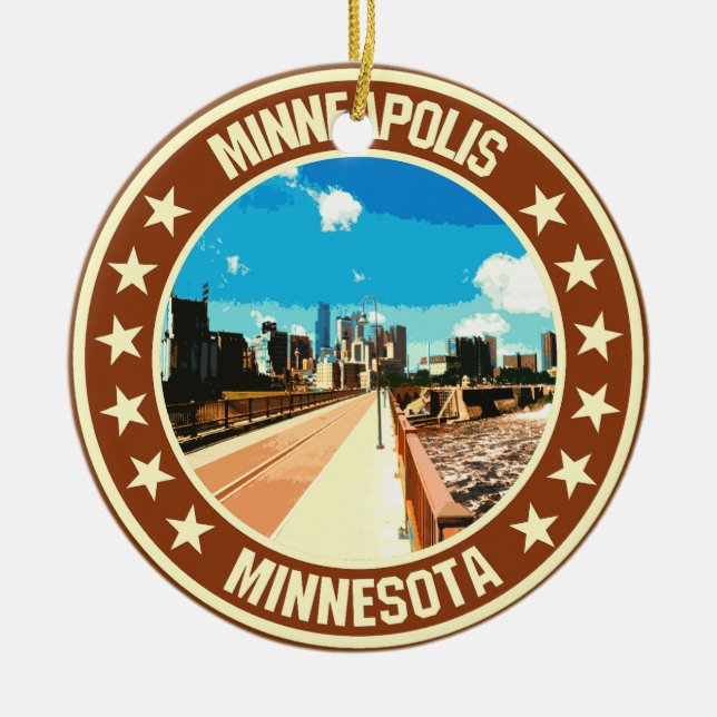  Minneapolis                                       Ceramic Ornament (Front)