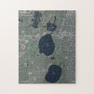 Minneapolis Chain of Lakes Jigsaw Puzzle