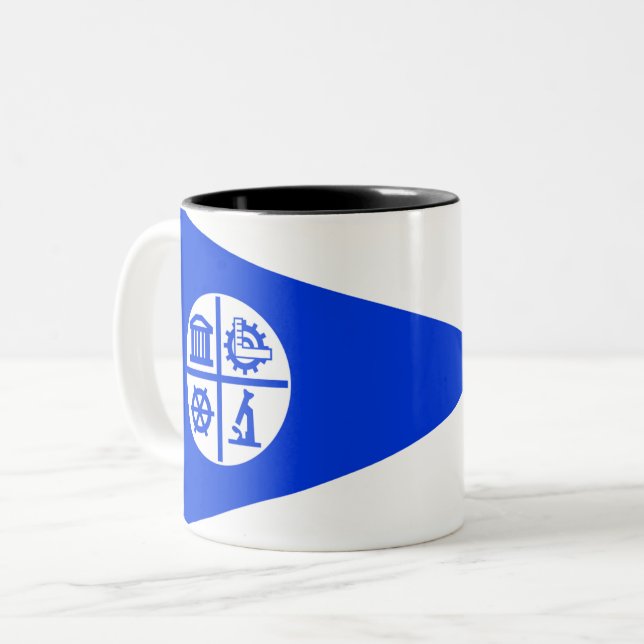 Minneapolis city flag Two-Tone coffee mug (Front Left)