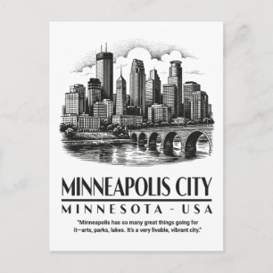 Minneapolis City Minnesota USA Postcard