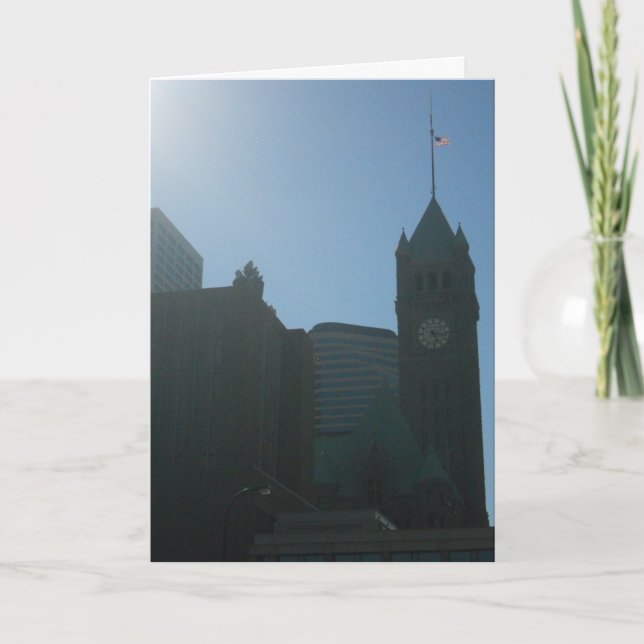 "Minneapolis Clock Tower" Birthday Card (Front)