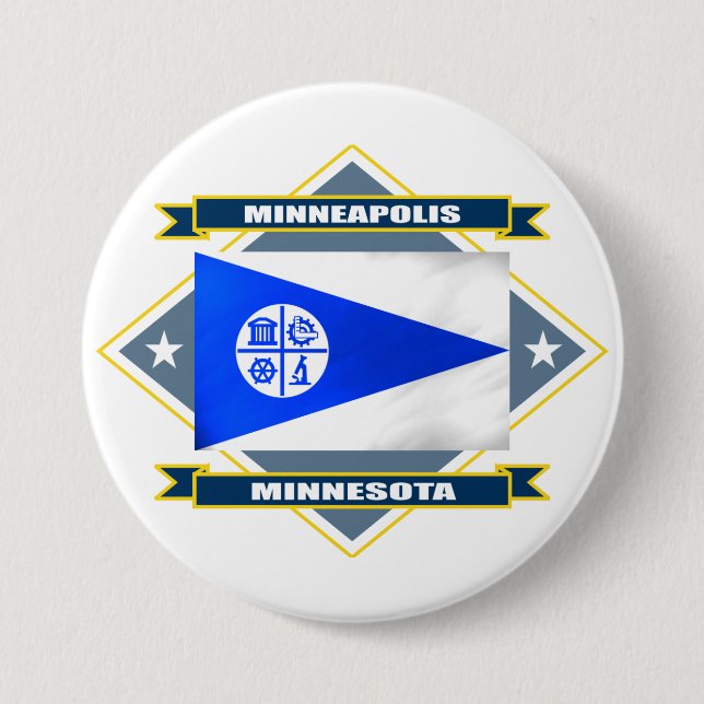 Minneapolis Diamond 7.5 Cm Round Badge (Front)