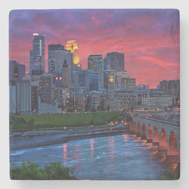 Minneapolis Eye Candy Stone Coaster (Front)