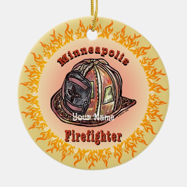 Minneapolis Firefighter ornament (Front)