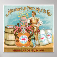 Minneapolis Flour Vintage Food Ad Art
