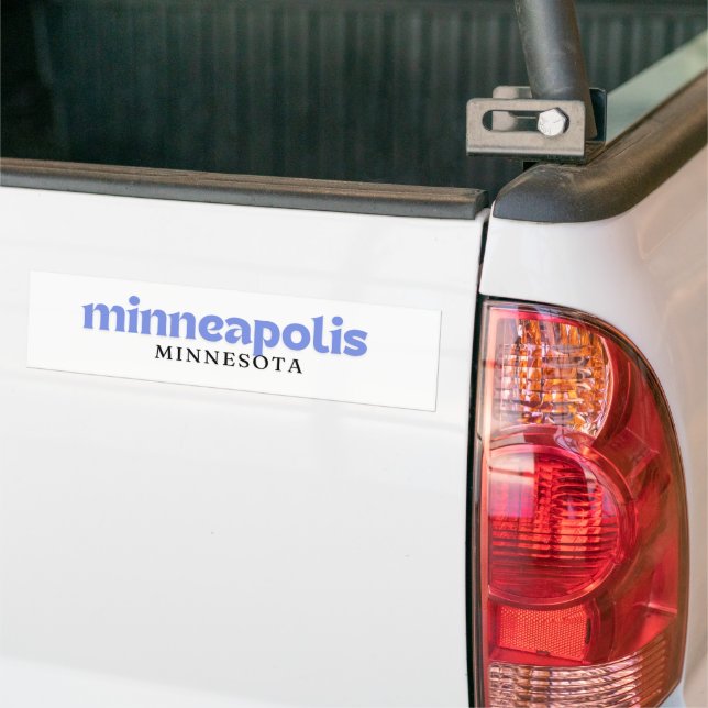 Minneapolis Minnesota  Bumper Sticker (On Truck)