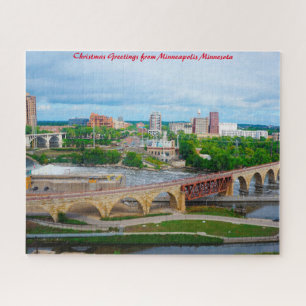 Minneapolis Minnesota .Christmas Greetings Jigsaw Puzzle
