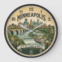 Minneapolis Minnesota City of Lakes Travel Poster