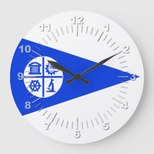 Minneapolis (Minnesota) flag Large Clock