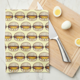 Minneapolis Minnesota Jucy Juicy Lucy Cheeseburger Tea Towel