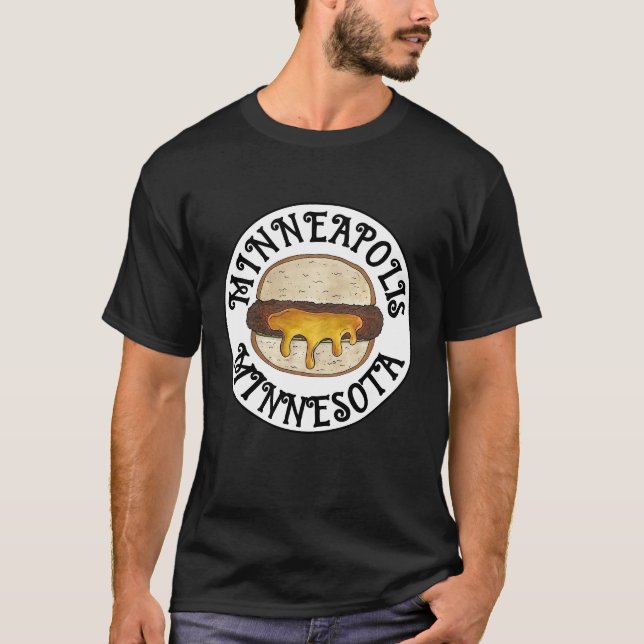 Minneapolis Minnesota MN Juicy Lucy Cheese Burger  T-Shirt (Front)