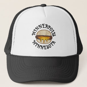 Minneapolis Minnesota MN Juicy Lucy Cheese Burger  Trucker Hat