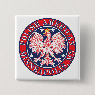 Minneapolis Minnesota Polish 15 Cm Square Badge