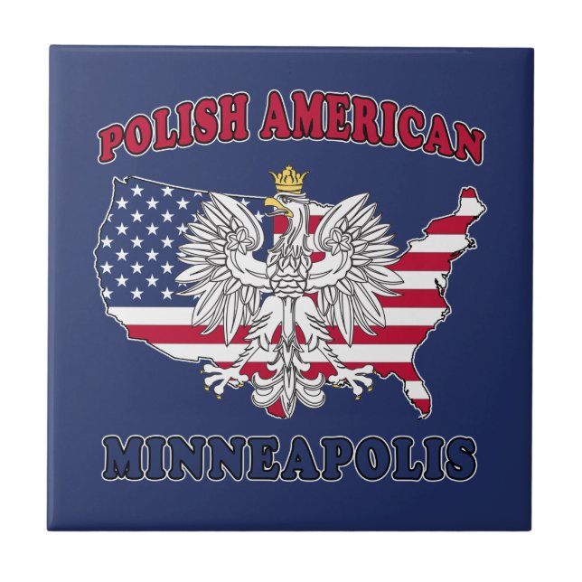 Minneapolis Minnesota Polish Ceramic Tile (Front)