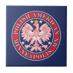 Minneapolis Minnesota Polish Eagle Ceramic Tile
