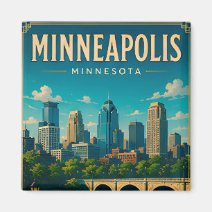 🌉 Minneapolis Minnesota Skyline And River Magnet