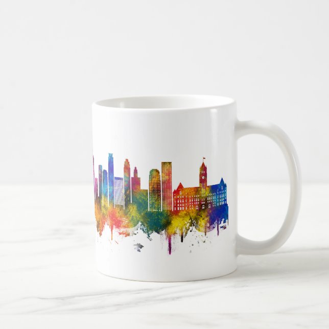 Minneapolis Minnesota Skyline Coffee Mug (Right)
