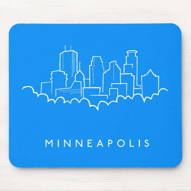 Minneapolis, Minnesota Skyline Mouse Pad (Front)