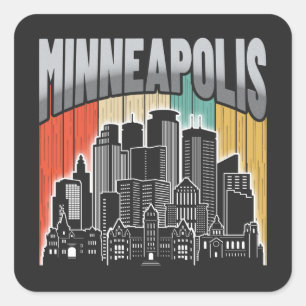 Minneapolis Minnesota Square Sticker