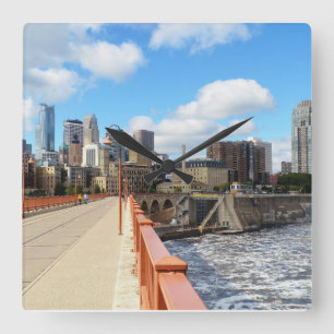 Minneapolis Minnesota Square Wall Clock