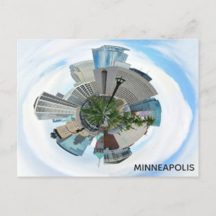 Minneapolis Minnesota Unique City Skyline Travel Postcard