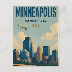 Minneapolis Minnesota USA Lakes River City Travel Postcard