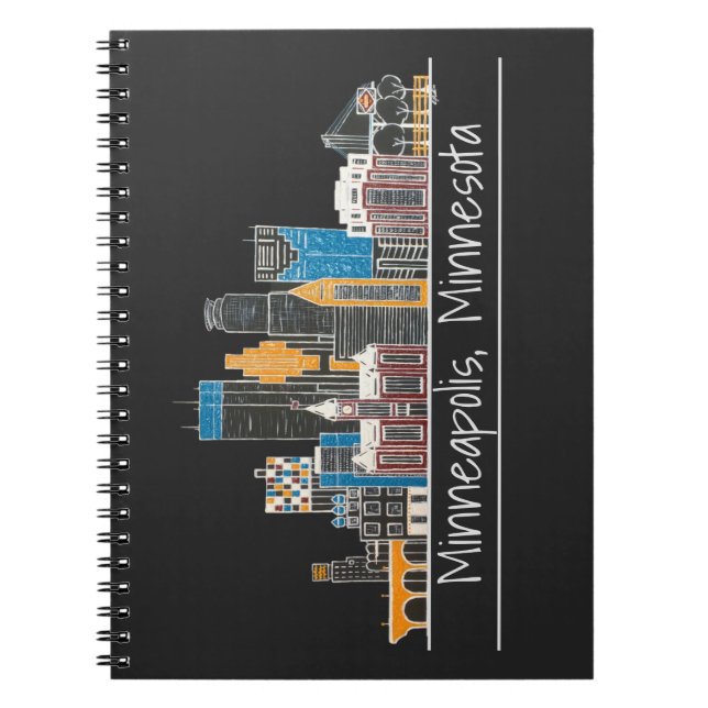 Minneapolis, MN Skyline Notebook (Front)