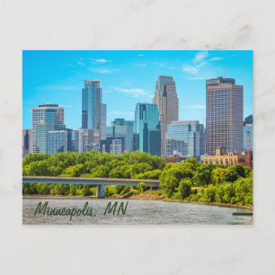 Minneapolis, MN Skyline postcard