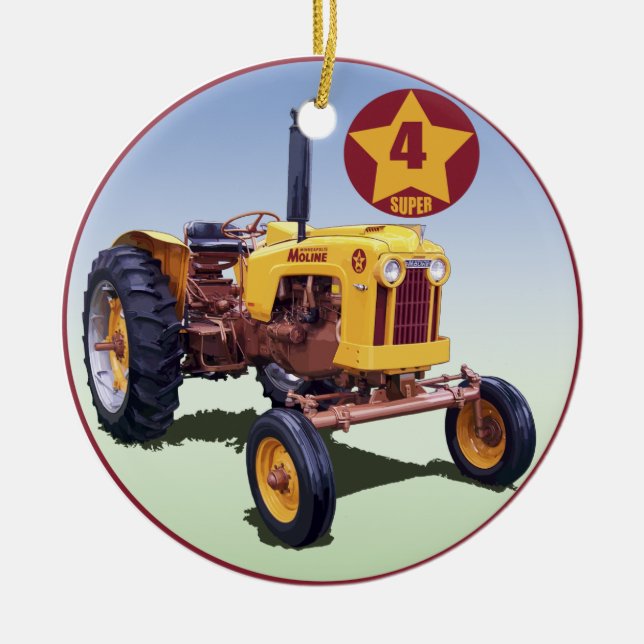 Minneapolis-Moline 4 Star Super Ceramic Tree Decoration (Front)